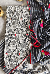 Cotton Printed Suit with Faux Mirror & Embroidery | Unstitched Beauty